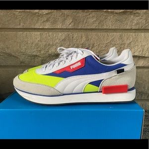 Hey, I’m letting go these pair of Puma’s: Size 11, Multi-Colored, Comfortable!